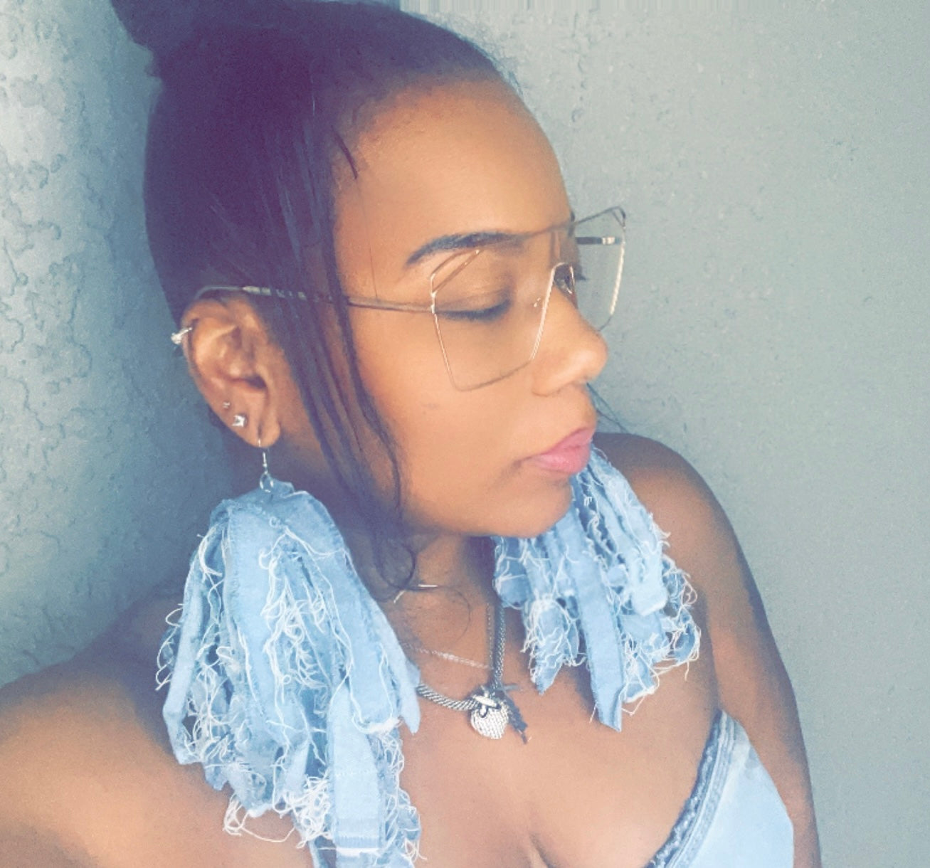 Hot Summer Denim Earrings